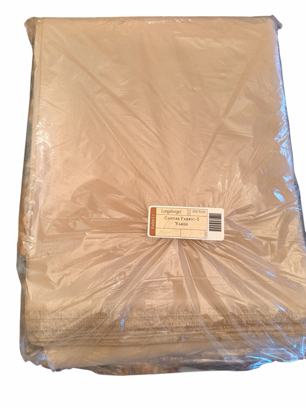 Longaberger NEW 5 Yards of Khaki Canvas Fabric